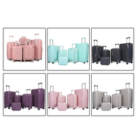 Ensemble de Valises Trolley Rigides et Légères en PP de Haute Qualité, 20-24-28 Pouces, Bagage à Main, 3 Pièces avec Roues Silencieuses à 360 Degrés