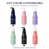 Distributeur de savon liquide rechargeable en plastique PET écologique de 300 ml, texture lisse, pompe à lotion durable, impression de logo personnalisée