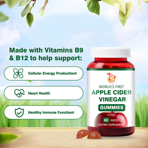 Gomitas de Vinagre de Sidra de Manzana al por Mayor de Fábrica con Vitamina B12, Gomitas Saludables de Vinagre de Sidra de Manzana con Antioxidantes Añadidos - Product Image 6