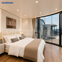 Maison-capsule spatiale de luxe, cabane préfabriquée, villa extérieure, hébergement dans une zone panoramique, chambre à ciel étoilé