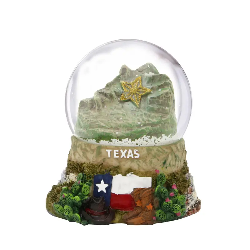 Amerikaanse Souvenirs Kansas Water Globe Usa Vlag 45Mm 65Mm Washington Dc Glazen Sneeuwbal El Paso Texas Staat Aangepaste Sneeuwbol