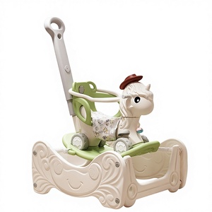 Cavallo a Dondolo in Plastica per Bambini, Regalo di Compleanno, Uso Domestico 1-6 Anni, Giocattolo da Interno, <span class=keywords><strong>Auto</strong></span> a Dondolo Antiurto, Divertente <span class=keywords><strong>Auto</strong></span> Rimbalzante - Product Image 1
