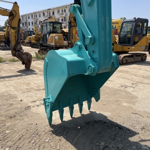 Excavadora de cadenas Kobelco SK140 usada, equipo mediano para excavación de zanjas municipales, excavación de grava en canteras y pequeñas obras de terraplenes. - Product Image 6