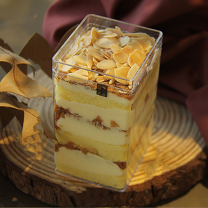 Dessert Box High Jar Plastic Transparent Pet Biscuits Dessert Box Cake Sweet Box Dessert Square Dessert Box With Lid