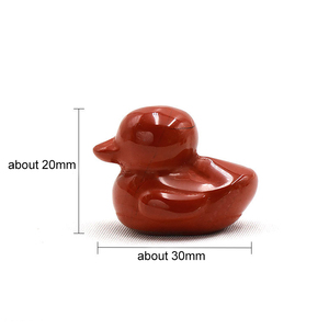 1 pollici pietra naturale intagliato a mano animale anatra pietra preziosa di cristallo per la decorazione per bambini regalo che fa 20x30mm - Product Image 4