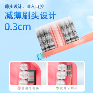 Little Cow Adventure Brosse à dents pour adolescents, poils souples, fil en spirale, double effet, usage domestique, à partir de 12 ans - Product Image 3