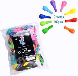 Palloncini per feste all'ingrosso da 100 pezzi in fabbrica palloncini colorati assortiti da 12 pollici per le vacanze dell'anniversario di matrimonio della festa di compleanno - Product Image 1