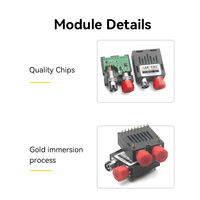Módulo Óptico GIANTECH 1*9, 84M, Monomodo, Fibra Dual, Puerto FC, EMC, Fuerte Anti-interferencia, Módulo Transceptor de Fibra Óptica