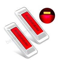 HST-20172 Rectangle Chrome 6 LED 6.3 ''dynamique voiture camion remorque côté marqueur feux arrière clignotant universel voyants lumineux
