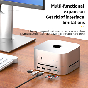 Support en alliage d'aluminium M4 Computer Interface Expansion M.2 Hard Drive Enclosure with Docking Station for <span class=keywords><strong>Mac</strong></span> Mini M4 - Product Image 3