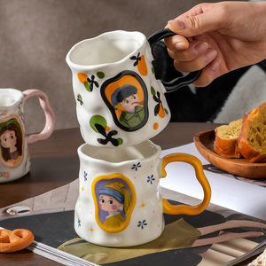 Tazza in Ceramica Creativa di Alto Valore con Dipinti Famosi del Mondo, Regalo per Caffè e Colazione - Product Image 3