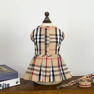 Nueva Ropa para Mascotas, Estilo Universitario, Conjuntos Casuales para Parejas, Vestido Ligero de Verano con Estampado a Cuadros para Perros y Gatos - Product Image 6