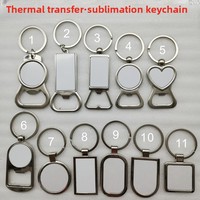 Porte-clés décapsuleur en alliage de zinc avec transfert thermique et sublimation, design vierge DIY, style Asie du Sud-Est, cadeau promotionnel