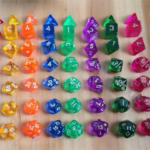 Trong suốt bóng nhựa xúc xắc bàn cờ Trò chơi đồ chơi xúc xắc Bộ phụ kiện trò chơi bán buôn tùy chỉnh đa diện xúc xắc đặt DND xúc xắc - Product Image 6