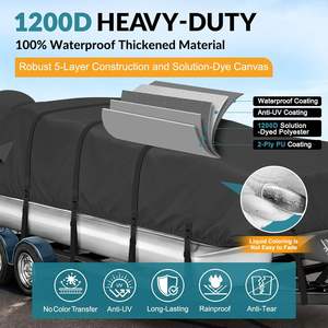 Nouvelle bâche marine en <span class=keywords><strong>toile</strong></span> teinte en masse de 18'-20' avec boucle métallique <span class=keywords><strong>pour</strong></span> capot moteur, solution de remplacement/réparation <span class=keywords><strong>pour</strong></span> remorques OBD - Product Image 2