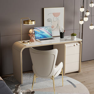 Bureau en bois AIYI Light Luxury SLATE pour la chambre à coucher, bureau d'écriture de chevet, bureau de bureau, mobilier moderne - Product Image 4