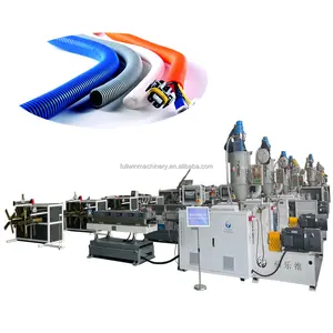 high speed flexible shrinkable PA PE PP PVC single wall corrugated tube hose pipe manufacturing machine equipment manufacturer