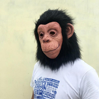 Masque de singe réaliste en latex pour déguisement d'animal Cosplay Halloween