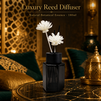 Diffuseur de parfum sans flamme pour voiture, à base d'extraits végétaux naturels, en verre et bois, longue durée, sans danger pour les bébés, vente en gros