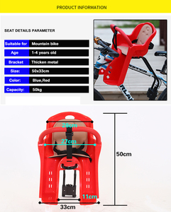Xe đạp trẻ em chỗ ngồi yên tâm Ghế em bé phía trước và phía sau xe đạp leo núi trẻ em chỗ ngồi với kim loại gắn khung - Product Image 3