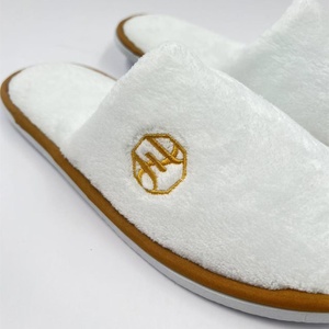 <span class=keywords><strong>Ospedale</strong></span> pantofole monouso <span class=keywords><strong>per</strong></span> pazienti VIP comodo Vamp di lino con Logo personalizzato Anti-Skid in gomma Sole materiale morbido - Product Image 5