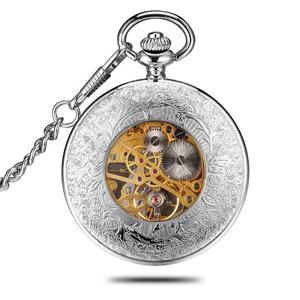 Reloj Vintage de Metal Plateado al por Mayor, Movimiento Japonés, Parte Trasera de Acero Inoxidable, Fabricante de Relojes de Bolsillo Baratos - Product Image 3