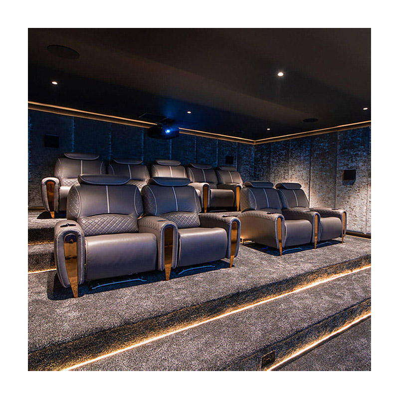 Home Theater Sofa Pijat Kulit Mewah Kursi Malas Film Bioskop Kursi Berbaring Kursi Kursi Sof Rumah Theate Furniture