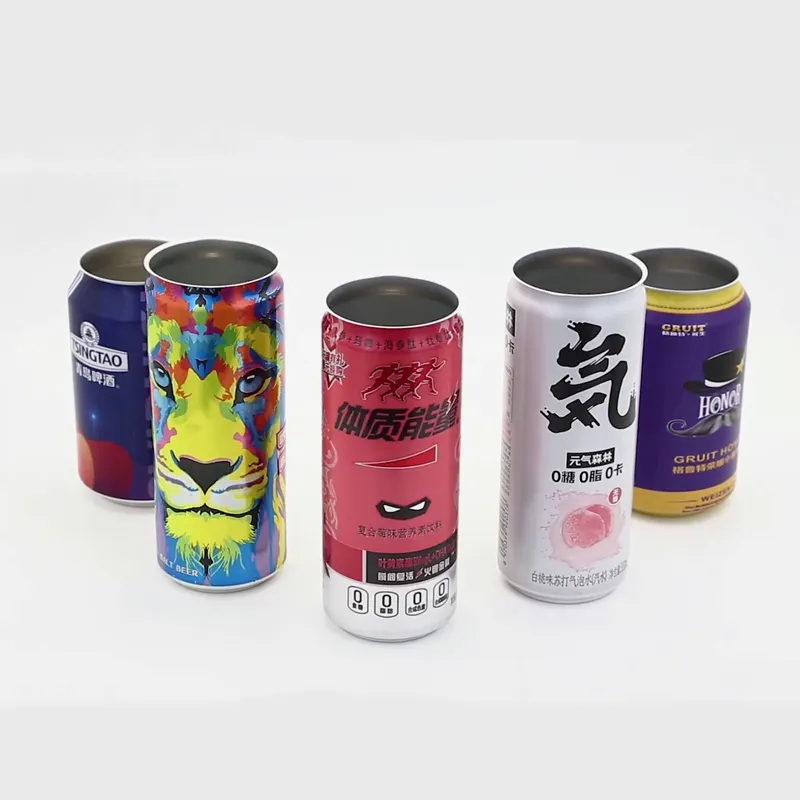 Personalizado Impresso 200ml 250ml 310ml 330ml 355ml 473ml 500ml 12oz Bebidas Cerveja Latas De Alumínio Para Bebidas Não Alcoólicas Com Pull Tab