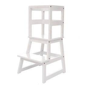 Wood Toddler Stand Kids Kitchen <strong>Step</strong> <strong>Stool</strong> with Safety Rail CPSC Certified for Toddlers Learning Tower - Product Image 1