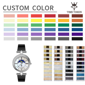 Time Token-Reloj <span class=keywords><strong>de</strong></span> pulsera <span class=keywords><strong>de</strong></span> cuarzo para mujer, elegante, fase lunar, con <span class=keywords><strong>calendario</strong></span>, funda <span class=keywords><strong>de</strong></span> diamante <span class=keywords><strong>de</strong></span> cuero genuino, informal, <span class=keywords><strong>de</strong></span> lujo, antiguo - Product Image 2