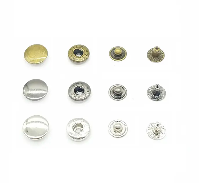10mm 12mm 15mm metal buttons press studs sewing snap fastener button