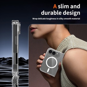 Étui de téléphone pliable magnétique transparent gauche-droite pour <span class=keywords><strong>iPhone</strong></span> 18 Fold, protection anti-jaunissement, protection contre les chocs - Product Image 4