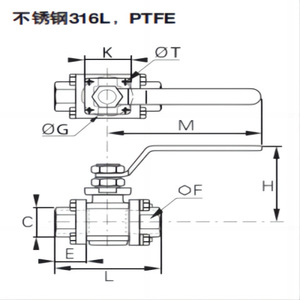 บอลวาล์ว HYPHER 316L พร้อมแผ่นยึด แบบตรงผ่าน 2 ทาง 2 ตำแหน่ง - Product Image 5