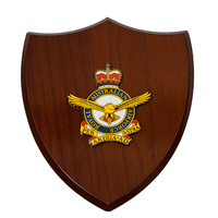 Plaques de récompense murales trophée en métal Boucliers d'honneur Sport 20-25 CM et plaque en bois avec bouclier en acier inoxydable