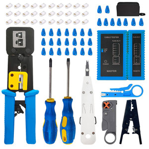 <span class=keywords><strong>Kit</strong></span> di Strumenti Ethernet con Pinza Crimpatrice RJ45, Tester per Cavi, Set di Utensili per Rete LAN, Tagliacavi e <span class=keywords><strong>Kit</strong></span> di Riparazione Cavi - Product Image 1