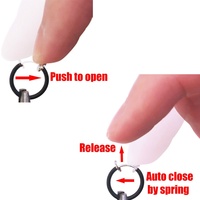 Anneau de piercing pour oreille en laiton plaqué or, faux anneau de lèvre, anneau de nez à ressort gratuit, pince pour os d'oreille, anneau de piercing multi-usage pour mariage