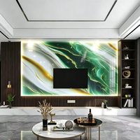 Lámina de Mármol UV de Alto Brillo, Panel de Pared de PVC Impermeable para Decoración de Paredes de Sala de Estar, Panel de Pared 3D, Panel Flexible