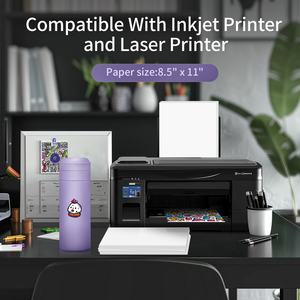Papel Adhesivo Vinílico Blanco Brillante PP PET de 8.5"x11" A4, Etiqueta Adhesiva Brillante Impermeable para Impresora de Inyección de Tinta - Product Image 3