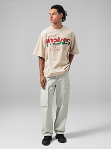 เสื้อยืดแขนสั้นผ้าสแปนเด็กซ์พิมพ์ลายสำหรับผู้ชายเสื้อยืดผ้าฝ้ายยืดได้4ทางทรงพอดีตัวปกติ95% cotton5 % - Product Image 4