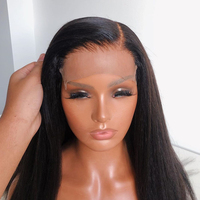 Perruques Lace Front en Cheveux Humains Vierges Brésiliens à Cuticules Alignées, Boucles Pixie Kinky Curly, Densité 400%, Personnalisées pour Femmes Noires