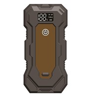 Démarreur de secours portable pour voiture avec écran numérique, chargement USB-C, entrée 12V, courant de pointe 30000A, sortie 150W pour situations critiques