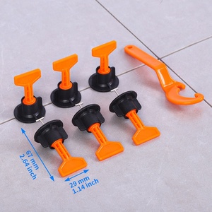 Kit de système de nivellement de carreaux 50 pcs noir vis t-lock nivellement de carreaux pour localisateur de mur en céramique - Product Image 1
