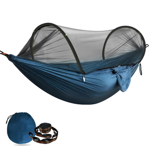 Amaca da viaggio Ultra leggera paracadute in Nylon da asciugatura rapida amaca con capacità di carico 300kg 2 moschettoni Premium 2 cinghie per albero - Product Image 6