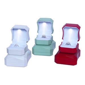 Factory Direct Supply Jewelry Boxes Latest <b>Led</b> Custom Logo Engagement Ring Box With <b>Led</b> <b>Light</b> - Product Image 1