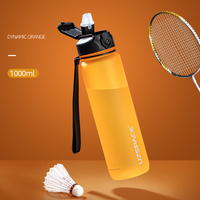 UZSPACE Gourdes d'eau en plastique anti-fuite avec marqueur de temps et paille amovible pour le voyage – Offre spéciale