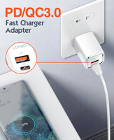 Chargeur mural rapide USB QC3.0 PD Type-C LDNIO A2318C Prix de gros 20W Portable Prise EU US pour téléphone portable