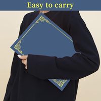Vente en gros de diplômes durables avec couverture de diplôme en papier OEM logo personnalisé porte-certificats d'honneur avec grain d'or