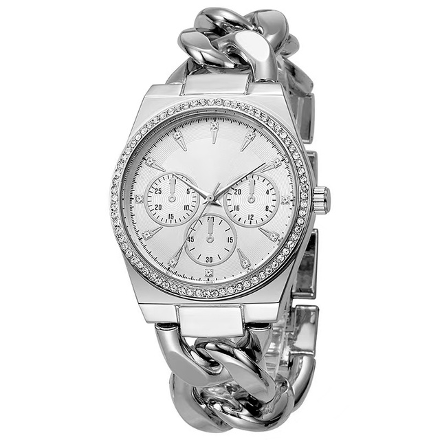 New Hollow Bracelet  Three Eyes Quartz Watch Fashion Large Dial Fashionable Men's Wrist Watch Casual Men's Watch