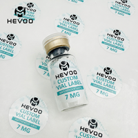 Étiquettes personnalisées pour flacons de laboratoire 7 ml, autocollants anti-taches pour peptides avec impression couleur pour la présentation des flacons de laboratoire