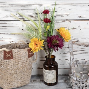 Bouquet de fleurs artificielles CallaFloral, Gerbera Daisy, tissu tissé en plastique, décoration de la maison, accessoires de mariage CF01248 - Product Image 2